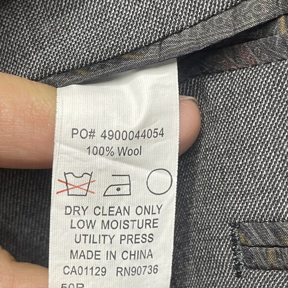 Lauren Ralph Lauren Gray Wool Mens Blazer Size 50R - Picture 3 of 8